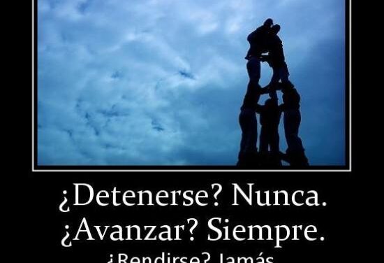 Avanzar, curar las heridas y no rendirse jamás