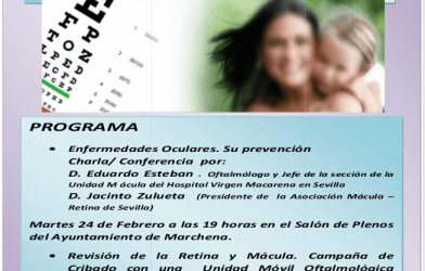 Charla coloquio en Marchena sobre Baja Visión y patologías oculares